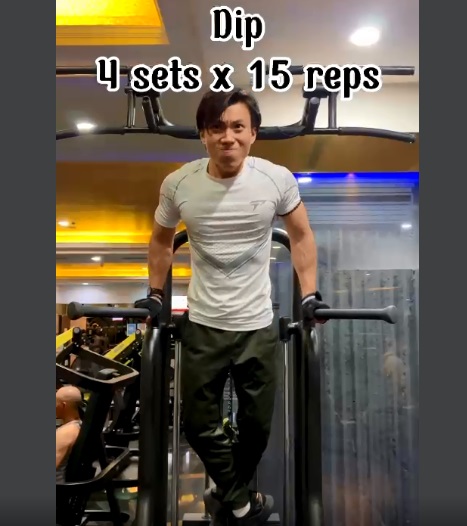 Dip - 4sets x 15reps