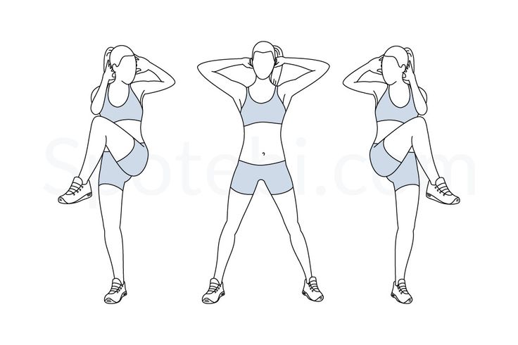 Standing Bicycle Crunch