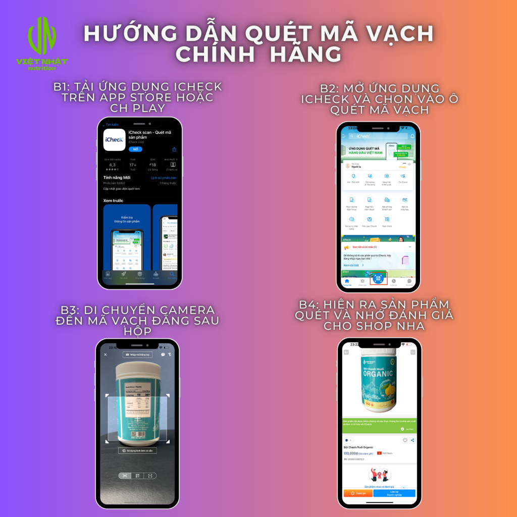 Hướng Dẫn Quét Mã Vạch Sữa Cacao Organic